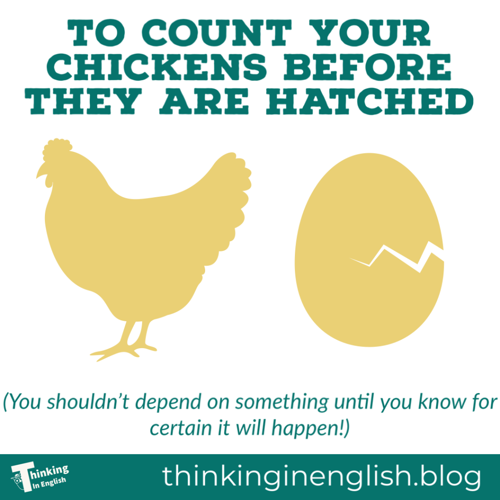 English expressions - to count your chickens before they are hatched - Thinking in English